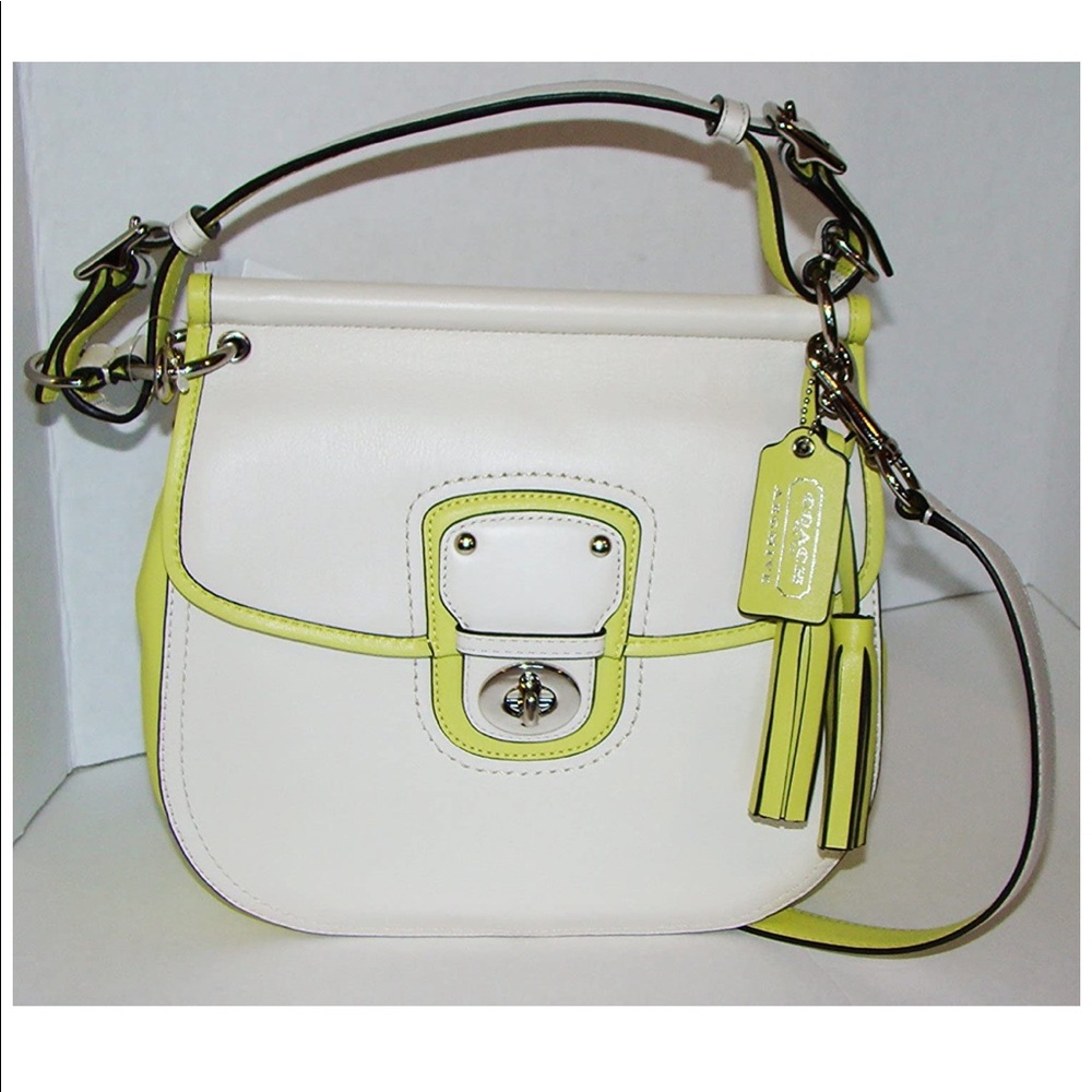 Coach Willis leather turnlock crossbody saddle bag